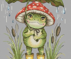 Walking in the Rain Cross Stitch Chart