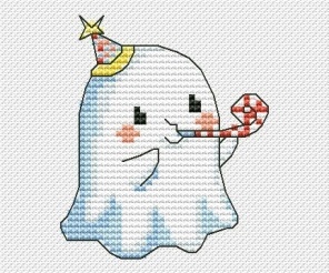 Monsters. Ghost Cross Stitch Pattern