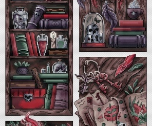 The Witch's Red Room Cross Stitch Pattern