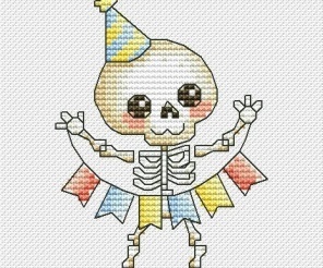 Monsters. Skeleton Cross Stitch Pattern