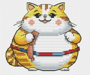 Steampunk Cat Cross Stitch Pattern