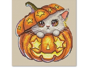 Pumpkin Charm Cross Stitch Pattern