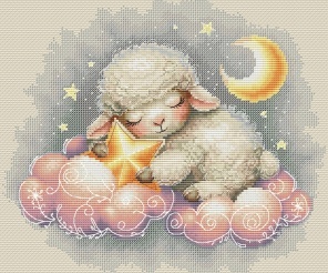 Dream in the Clouds Cross Stitch Pattern