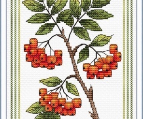 A Branch of Mountain Ash Cross Stitch Pattern