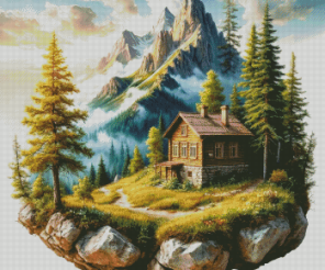 House on the Edge of the World Cross Stitch Pattern