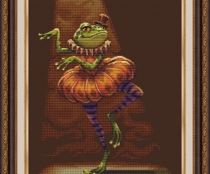 Circus Frog Cross Stitch Pattern