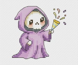 Monsters. Death Cross Stitch Pattern
