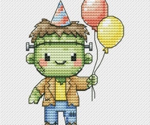 Monsters. Frankie Cross Stitch Pattern