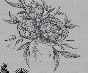 Peony Tenderness Cross Stitch Pattern