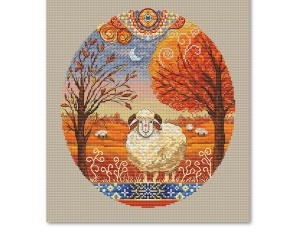 At the Mercy of the Sheep's Gaze Cross Stitch Pattern