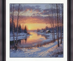 The Sun is Setting Cross Stitch Pattern