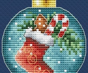 Christmas Stocking. Woodland Cross Stitch Pattern, code AN-178 Anna Nolfina