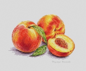 Peaches Cross Stitch Pattern