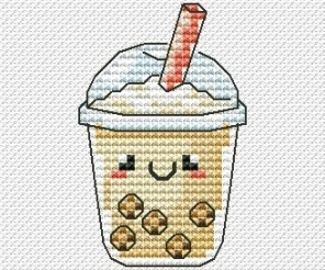 Cute Food. Coffee Cross Stitch Pattern
