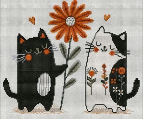 Orange Happiness Cross Stitch Chart