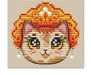 Zlata Cat Broch Cross Stitch Pattern