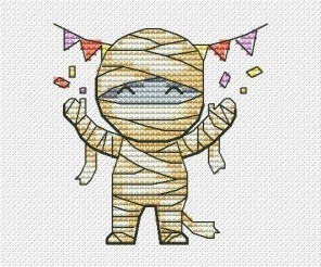 Monsters. Mummy Cross Stitch Pattern