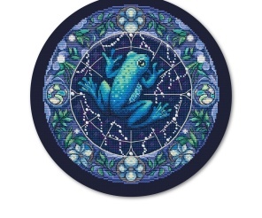 The Azure Frog Cross Stitch Pattern
