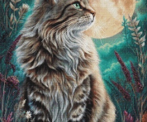 The Moon Cat Cross Stitch Chart
