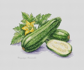 Zucchini Cross Stitch Chart
