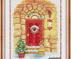 Christmas Stocking. Woodland Cross Stitch Pattern, code AN-178 Anna Nolfina