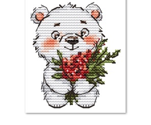 Bear Berry Cross Stitch Pattern