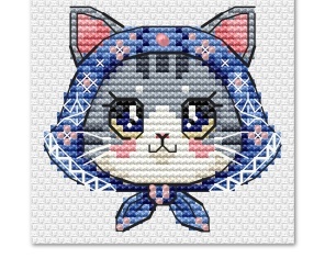 Varvara Cat Broch Cross Stitch Pattern