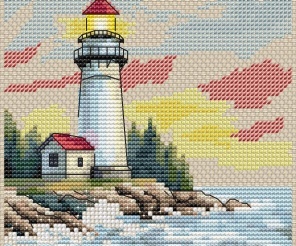 Lighthouse Light Cross Stitch Chart