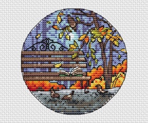 Walking around the City. Forgotten Book Cross Stitch Pattern