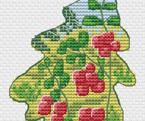Lingonberry Leaf Cross Stitch Pattern