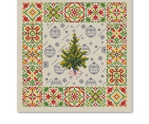 Exquisite Spruce Beads Cross Stitch Pattern