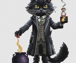 Severus Cat Cross Stitch Pattern