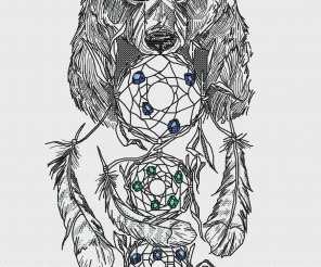 The Dream Catcher Bear Cross Stitch Pattern