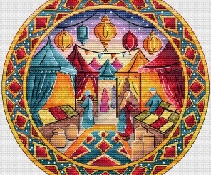 Oriental Bazaar Cross Stitch Pattern