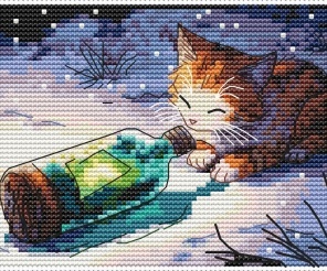 A Kiss Sealed in a Letter Cross Stitch Pattern