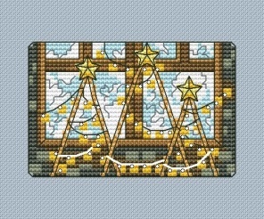 Christmas Stocking. Woodland Cross Stitch Pattern, code AN-178 Anna Nolfina