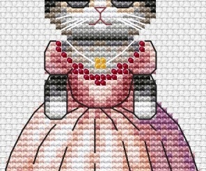 Fluffy Princess Cross Stitch Pattern