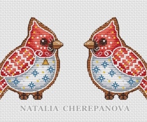 Gingerbread Toys. Birdie Cross Stitch Pattern