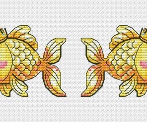 Fairy Tales. Goldfish Cross Stitch Pattern