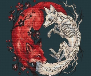 Memento Mori. Fox Cross Stitch Pattern