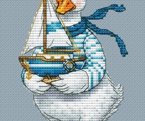 Sailor Goose Cross Stitch Pattern