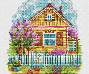 Autumn Artist Cross Stitch Pattern, code JL-049 Julia Leonova