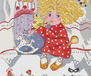 House Spirit and Mouse Cross Stitch Pattern