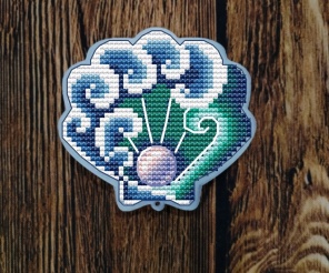Shell Born in Ocean Cross Stitch Pattern