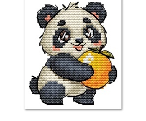 Panda Mango Cross Stitch Pattern