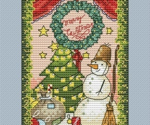 Christmas Stocking. Woodland Cross Stitch Pattern, code AN-178 Anna Nolfina