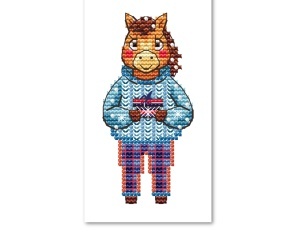 New Year's Horse Cross Stitch Chart
