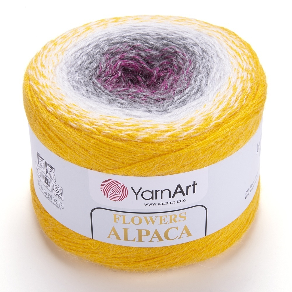 YarnArt Flowers Alpaca, 20% Alpaca, 80% Acrylic, 2 Skein Value Pack, 500g фото 4