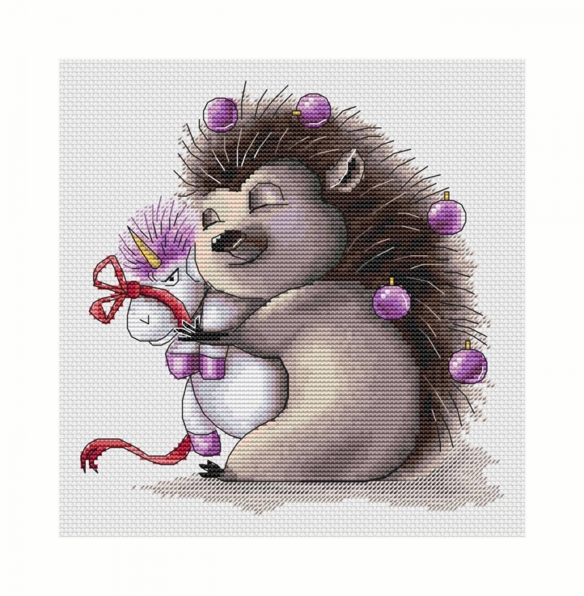 Hedgehog with Unicorn Cross Stitch Pattern фото 1
