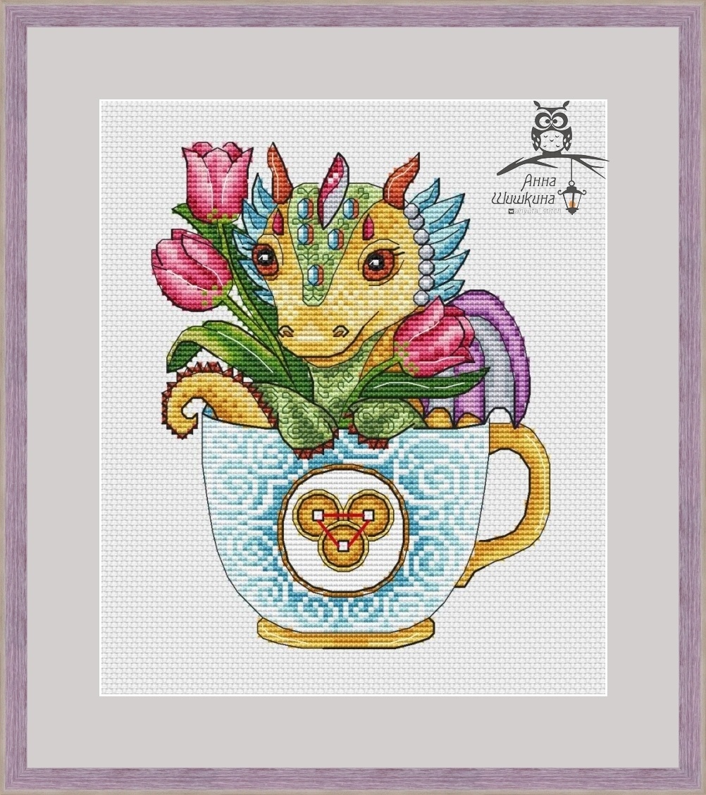 A Spring Dragon Cross Stitch Pattern фото 1
